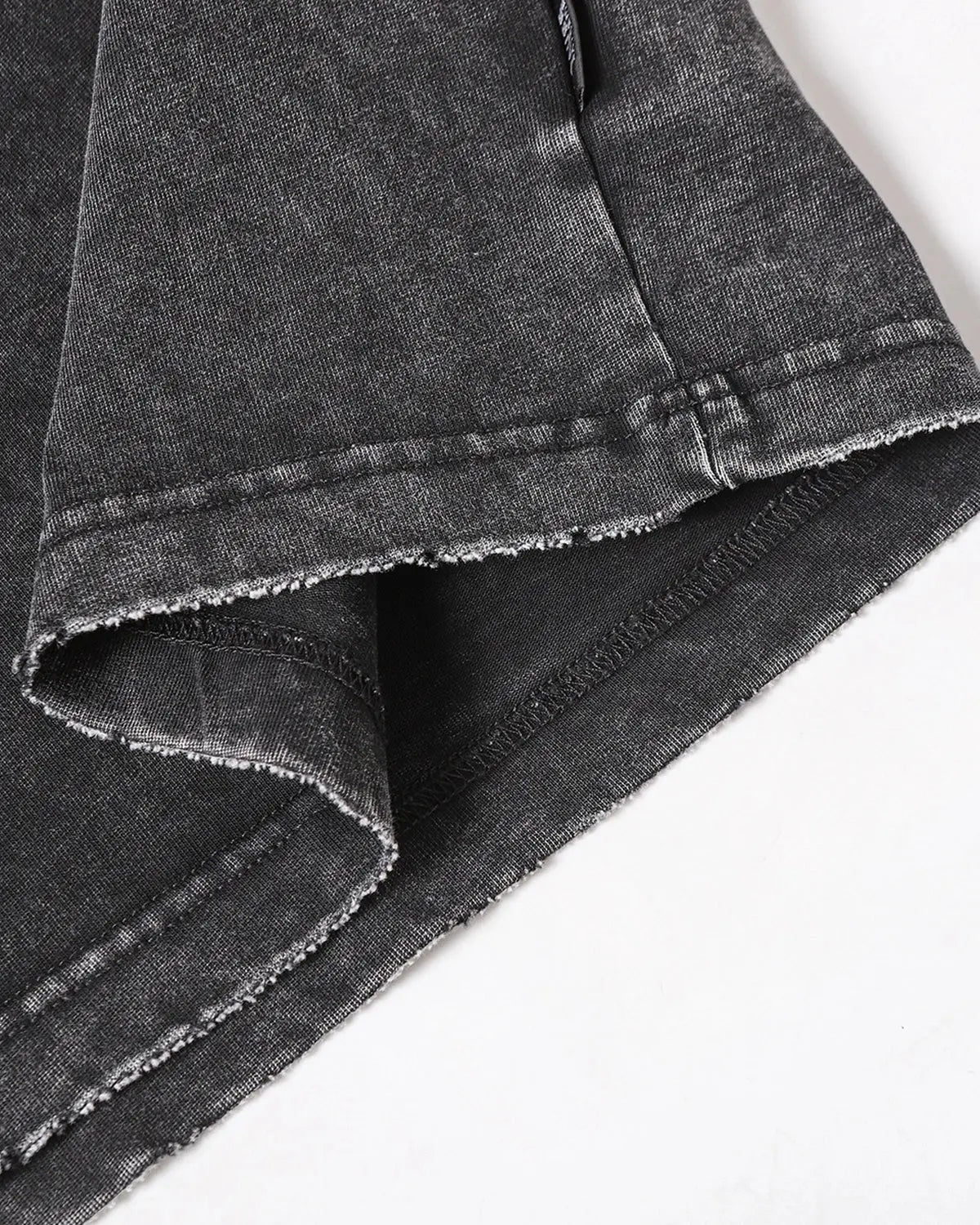 Distressed Washed Zip Sleeve T-Shirt | Inflation Streetwear