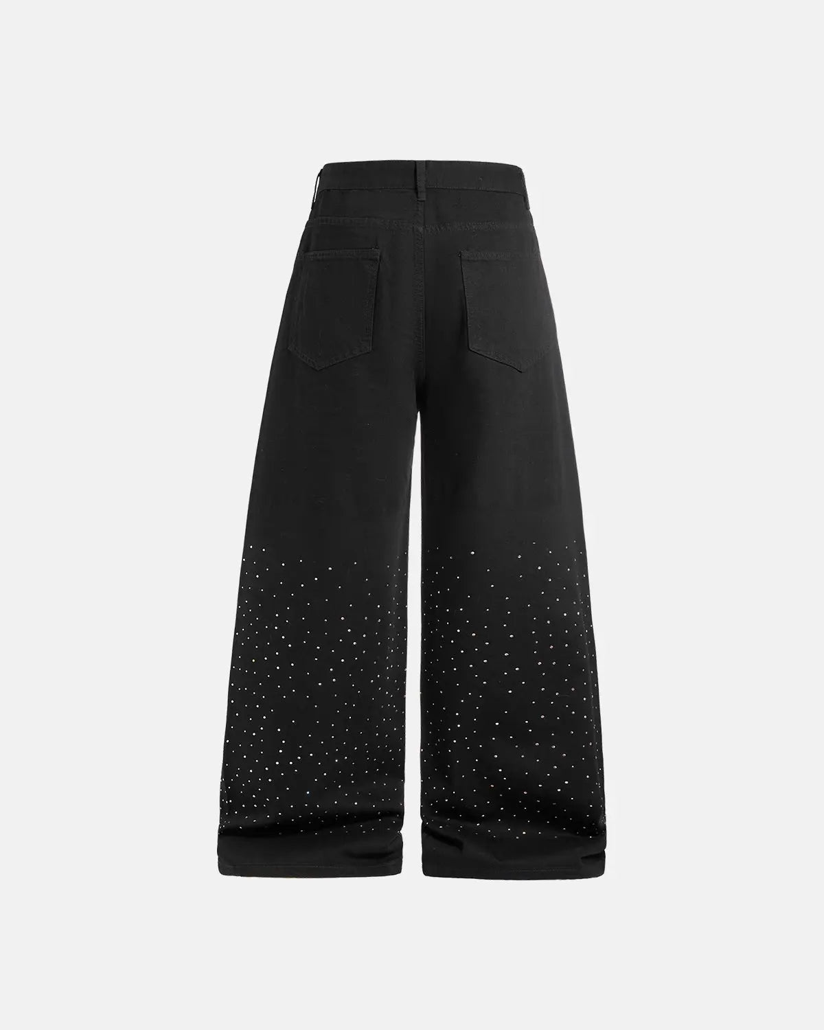 Chill Wide Leg Rhinestone Denim Pants | Inflation Streetwear