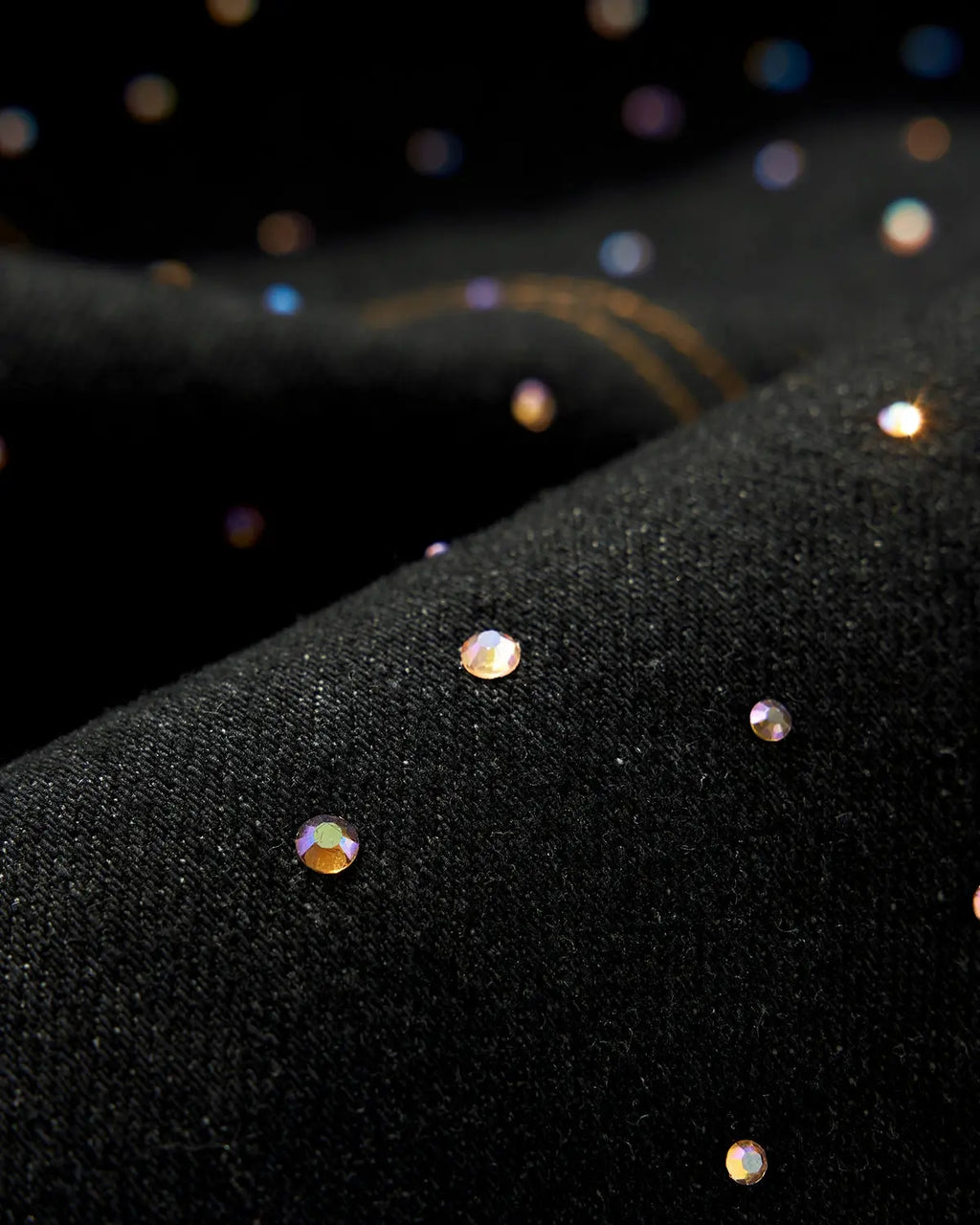 Colorful Rhinestone Raw Barrel Jeans | Inflation Streetwear