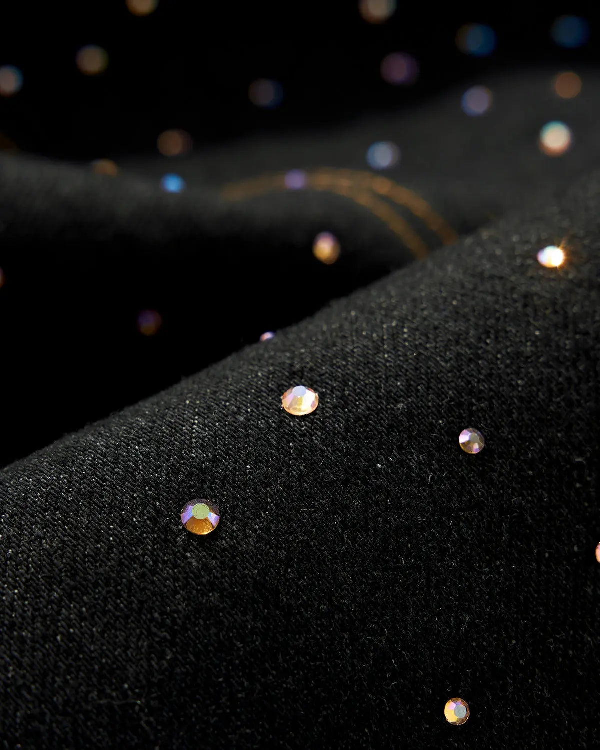 Colorful Rhinestone Raw Barrel Jeans | Inflation Streetwear