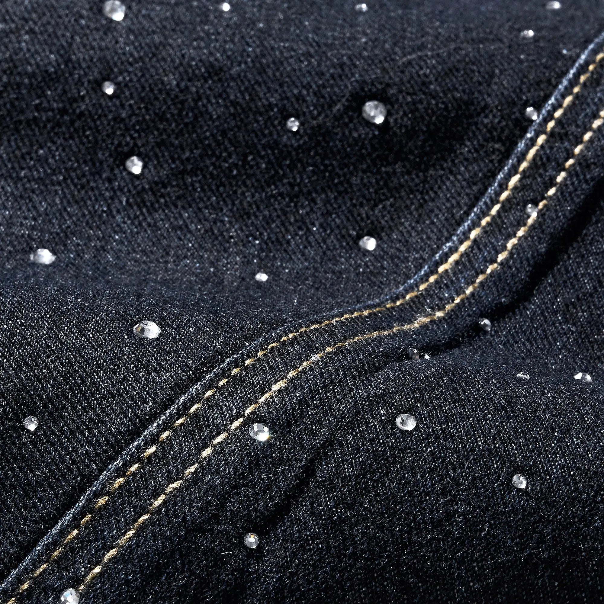 Leopard Patch Rhinestone Barrel Jeans | Inflation Streetwear