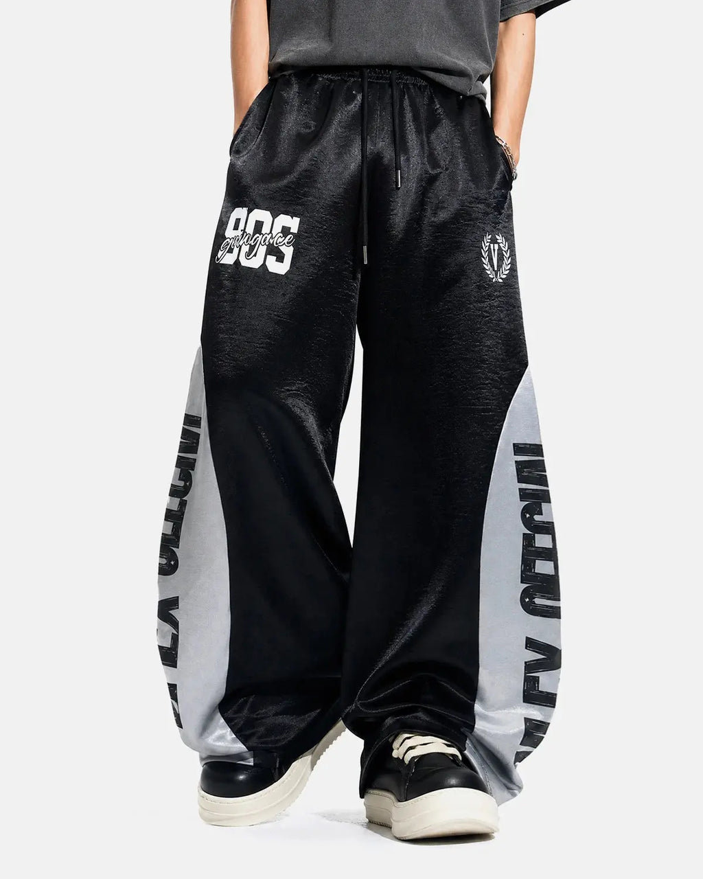 Glossy Contrast Barrel Sweatpant | Inflation Streetwear