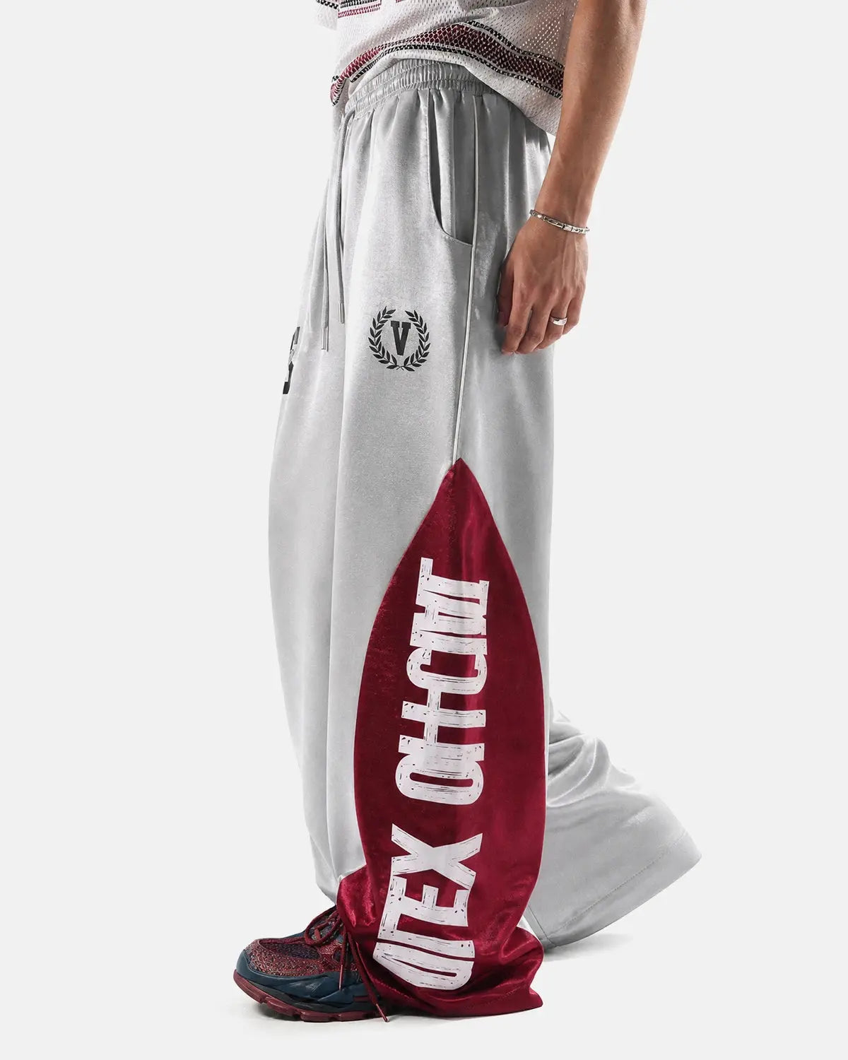 Glossy Contrast Barrel Sweatpant | Inflation Streetwear