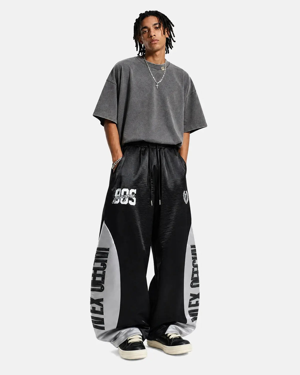 Glossy Contrast Barrel Sweatpant | Inflation Streetwear