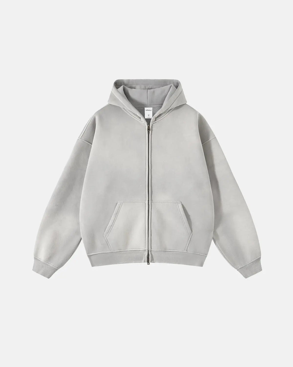INFLATION Vintage Washed Zip Up Hoodie