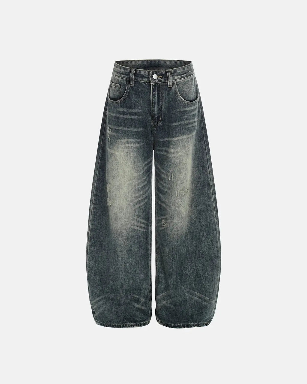 Acid Washed Ripped Baggy Barrel Jeans | Inflation Streetwear