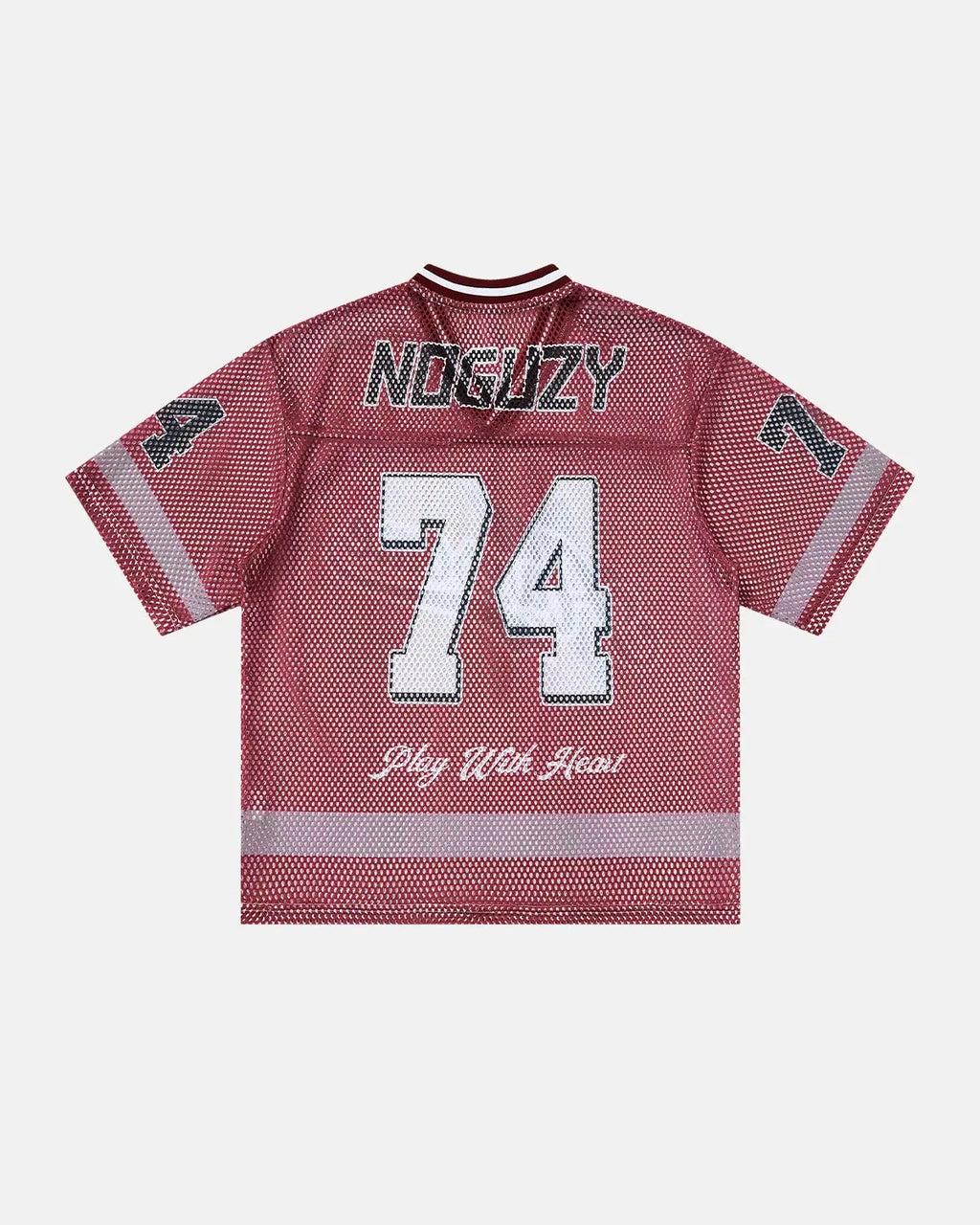 V-neck Graphic Mesh Jersey | Inflation Streetwear