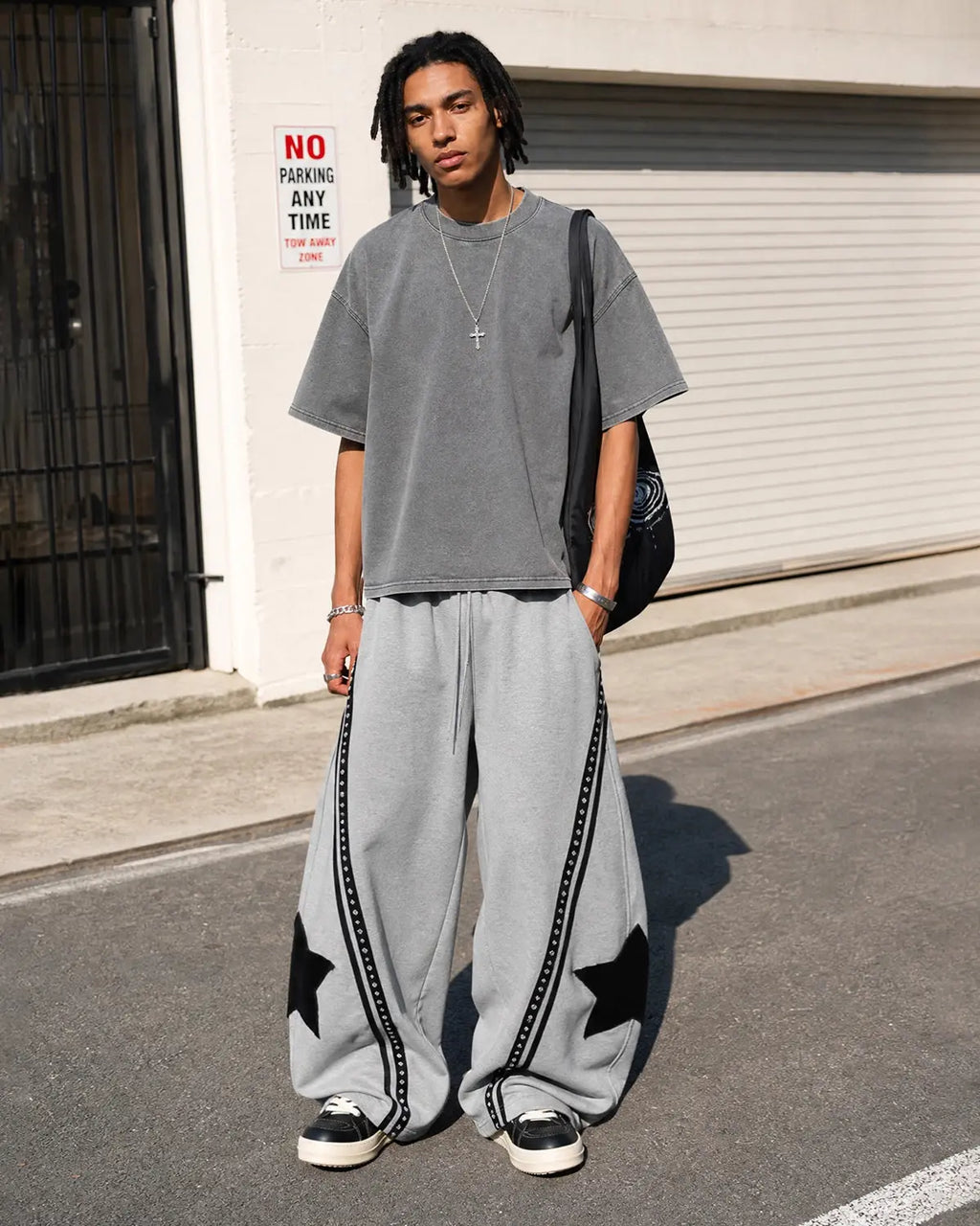 Contrast Patchwork Barrel Sweatpants | Inflation Streetwear