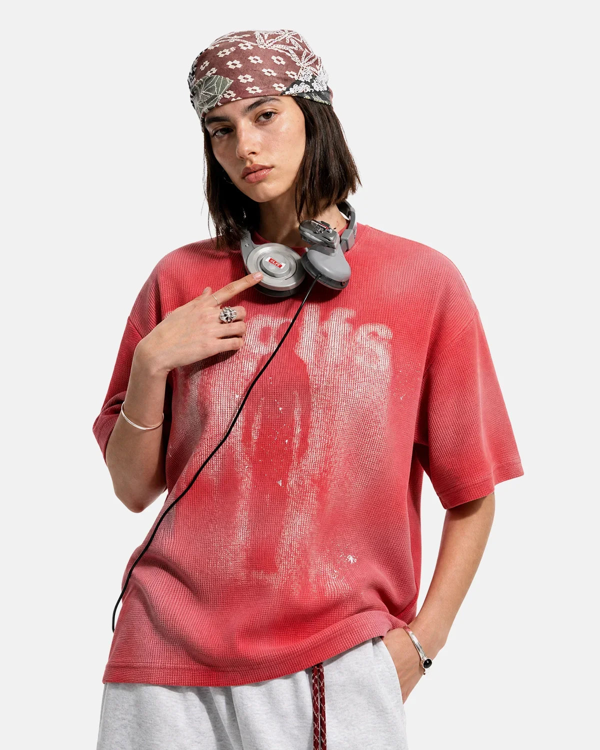 Gothic Letter Print Cotton T-Shirt | Inflation Streetwear