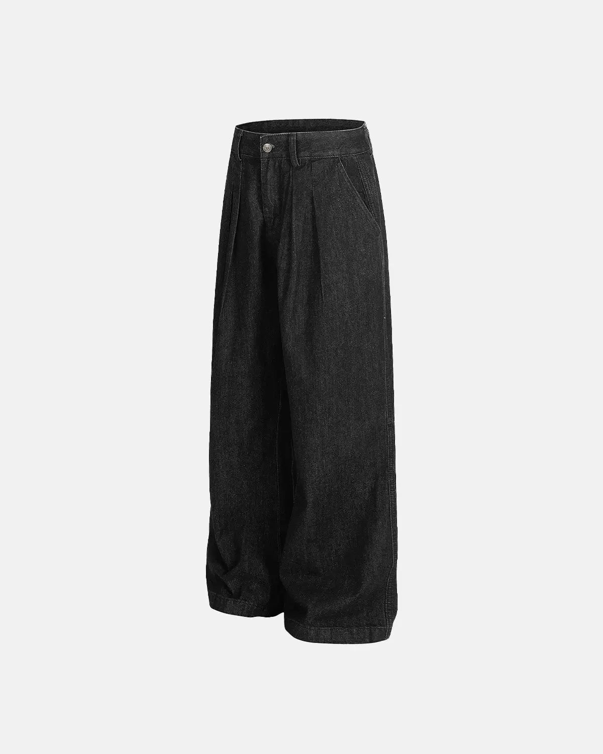 Pleated Raw Baggy Jeans | Inflation Streetwear