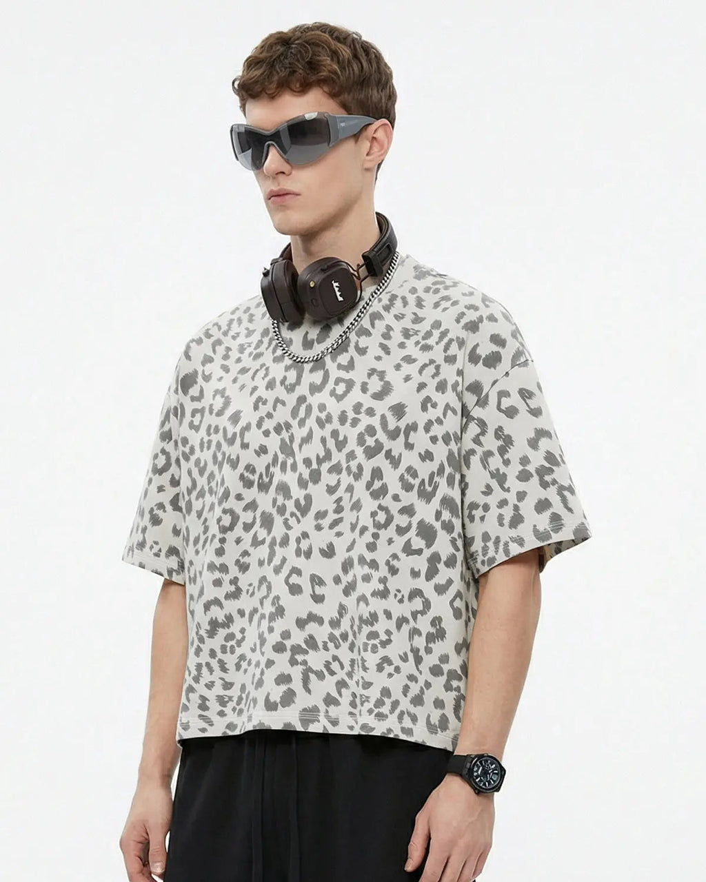 Leopard Print Boxy T-Shirt | Inflation Streetwear