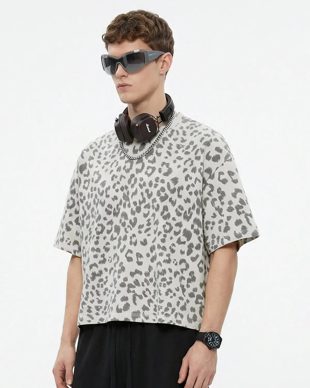 Leopard Print Boxy T-Shirt | Inflation Streetwear