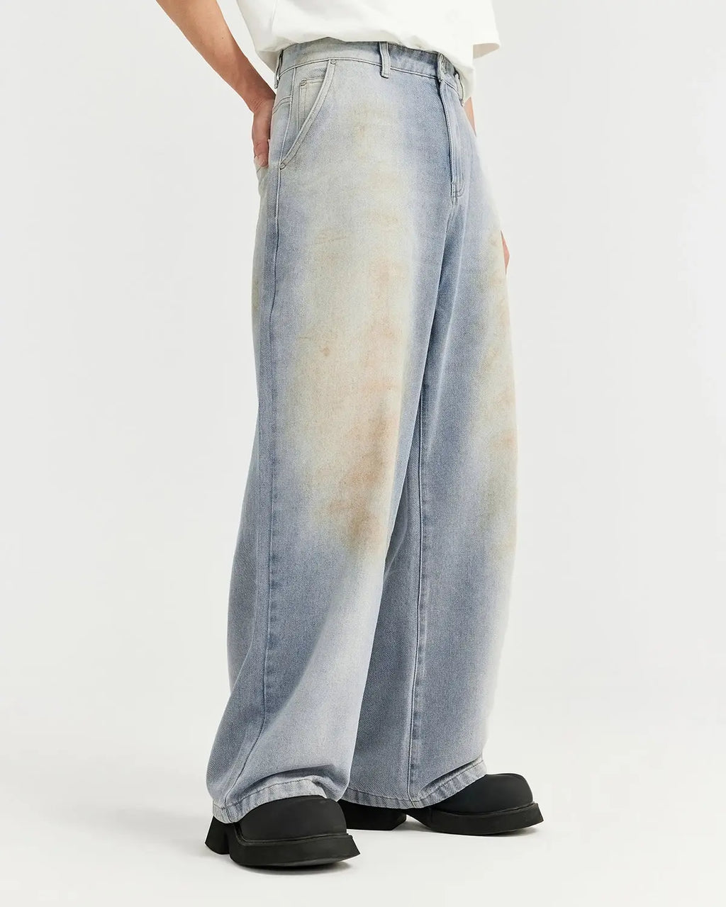 Mud Washed Baggy Jeans | Inflation Streetwear