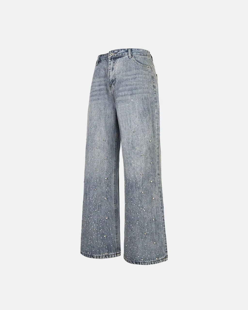 Studded Rhinestone Baggy Jeans | Inflation Streetwear
