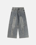 Star Patched Baggy Jeans | Inflation Streetwear