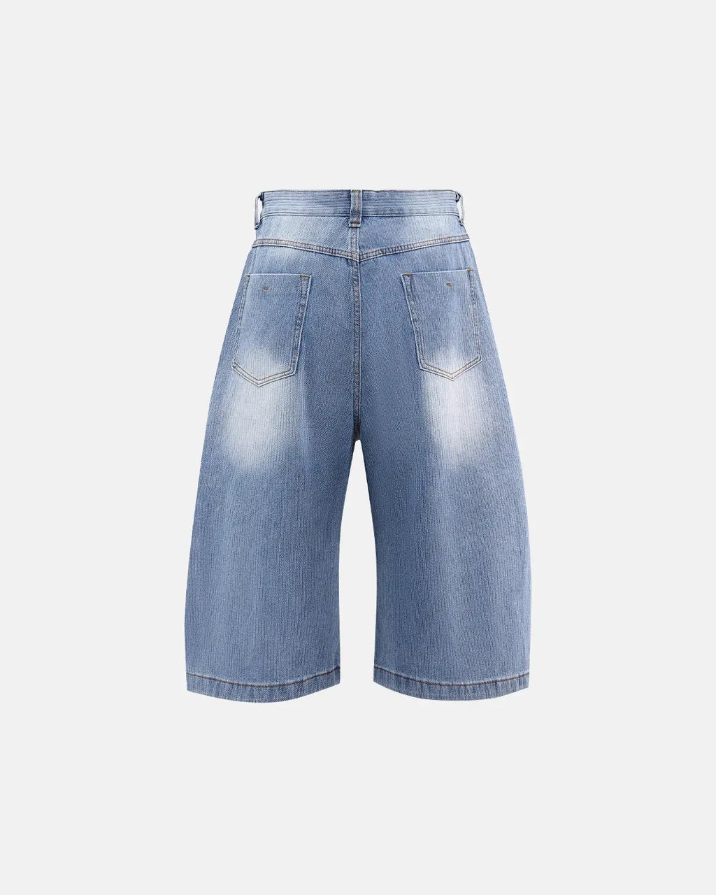 Star Rhinestone Longline Denim Shorts | Inflation Streetwear