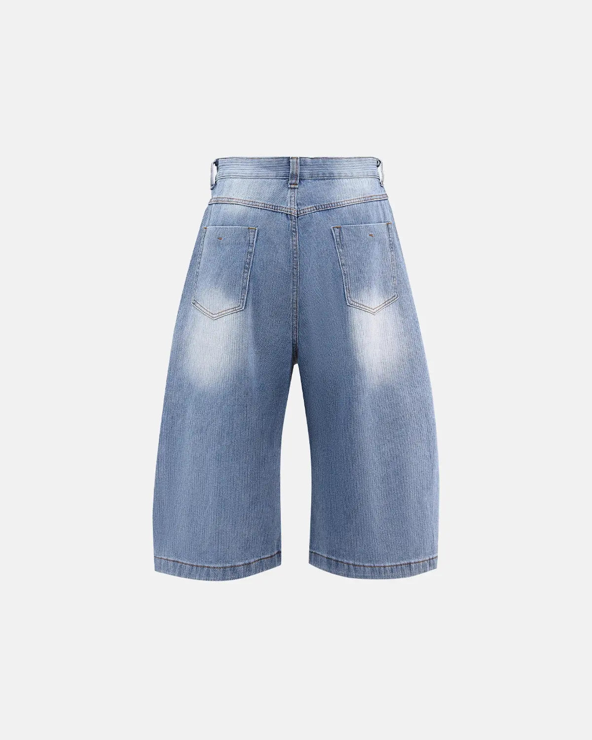 Star Rhinestone Longline Denim Shorts | Inflation Streetwear