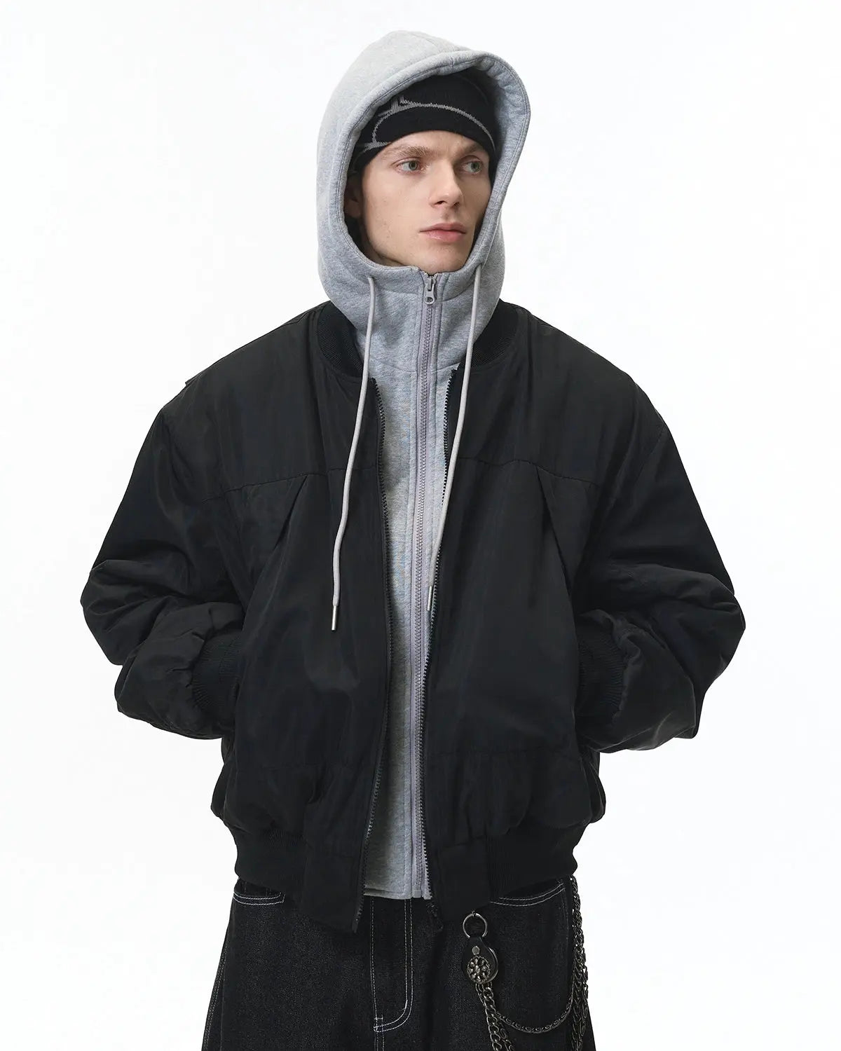Detachable Layered Camo Bomber Jacket | Inflation Streetwear