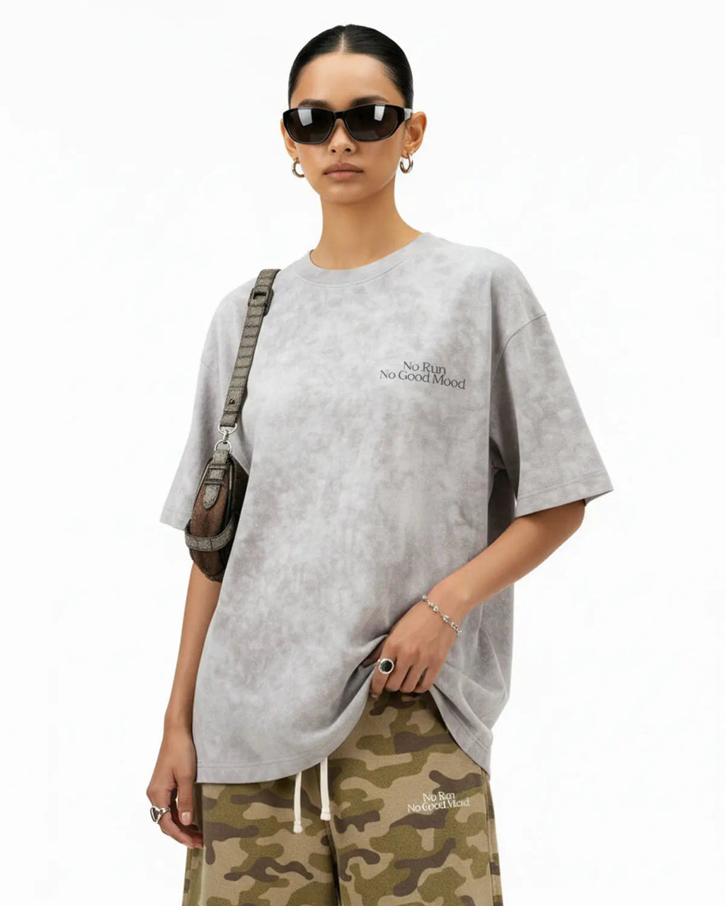 Distressed Tie-Dye Reflective Print T-Shirt | Inflation Streetwear