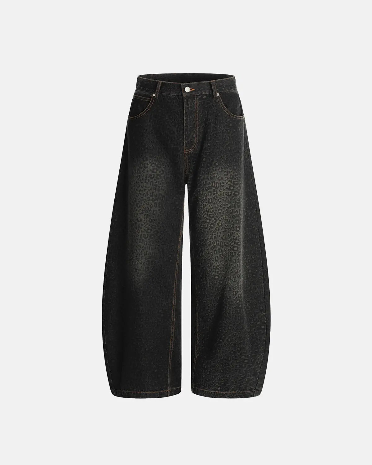 Vintage Leopard Print Barrel Jeans | Inflation Streetwear