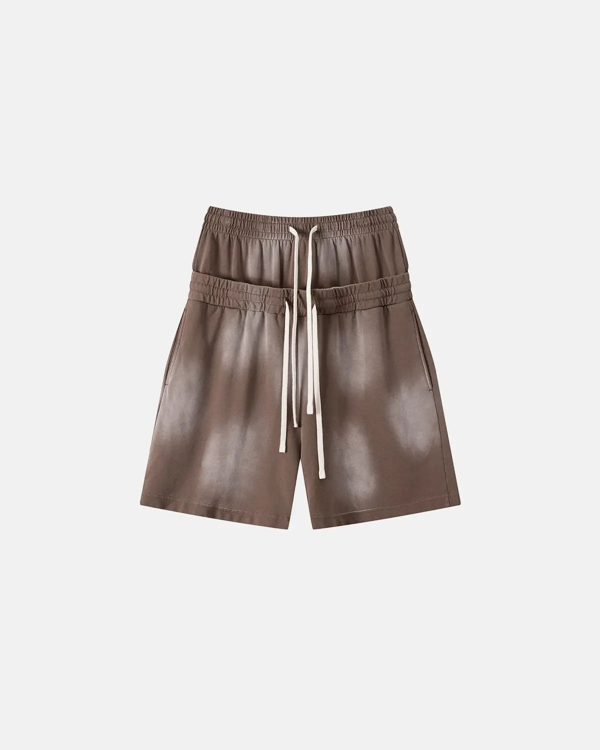Double Waist Monkey Wash Sweat Shorts | Inflation Streetwear
