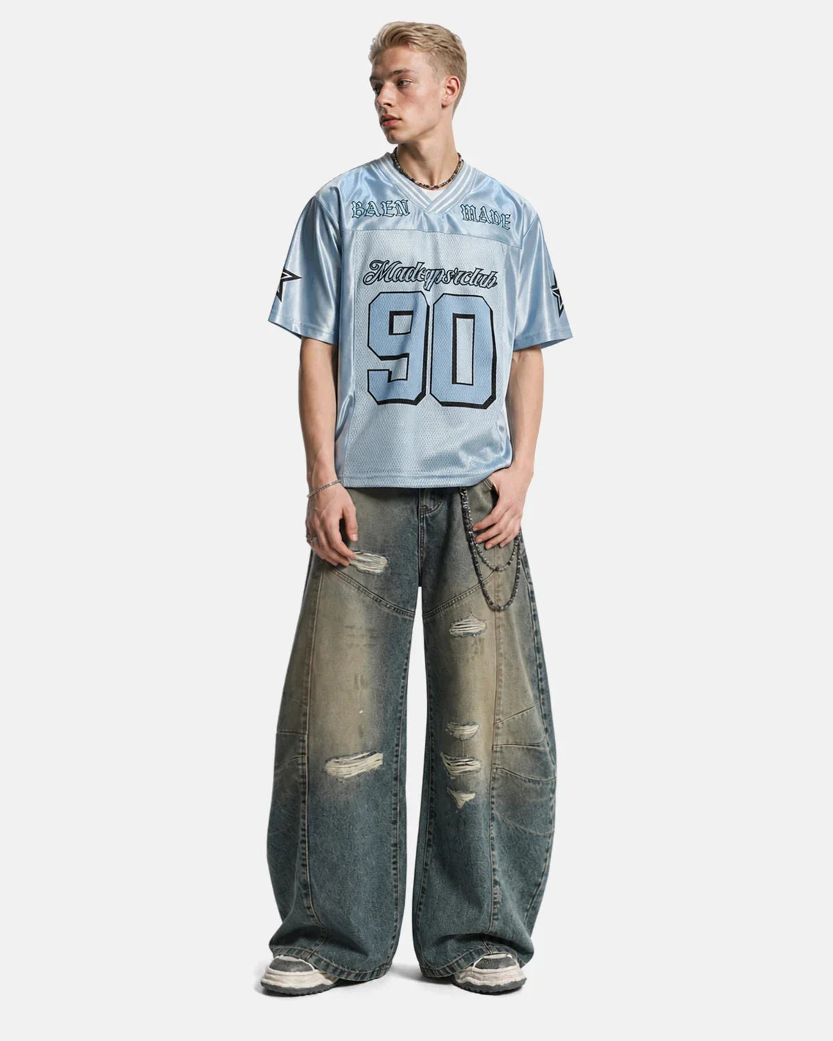 Distressed Dirty Wash Barrel Jeans | Inflation Streetwear