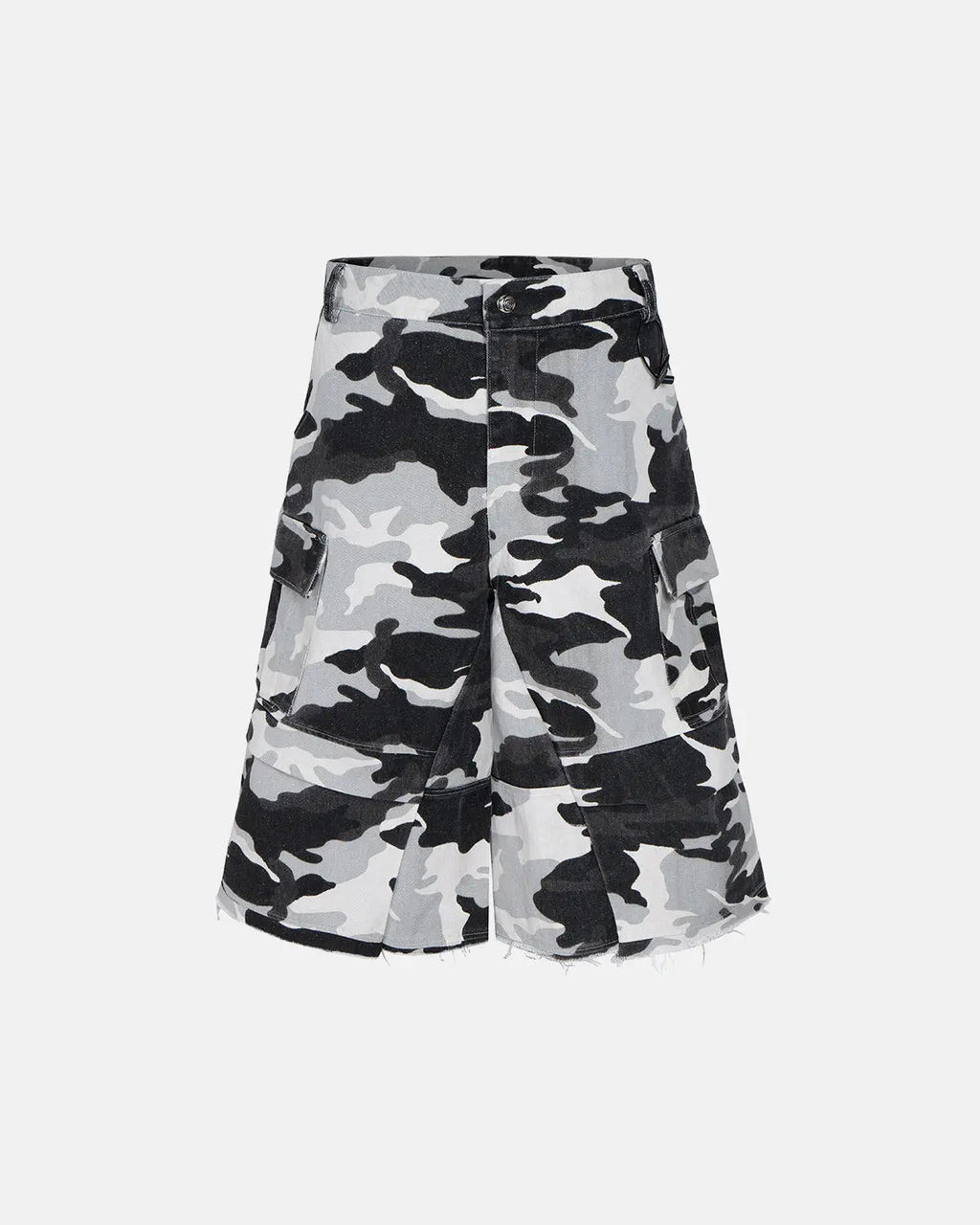 Glitter Camo Cargo Longline Shorts | Inflation Streetwear
