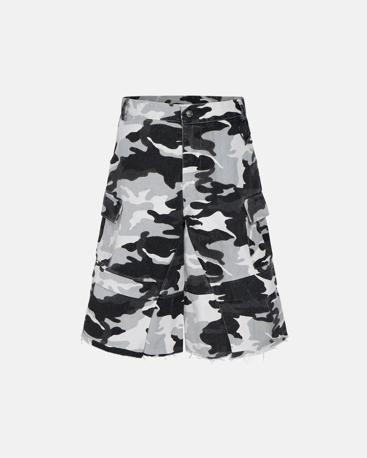 Glitter Camo Cargo Longline Shorts | Inflation Streetwear
