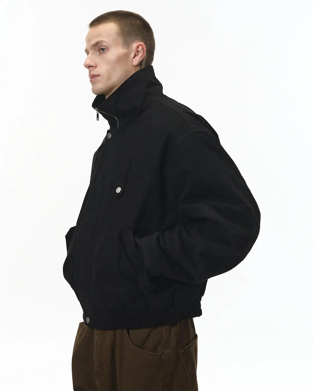 Faux Shearling Lining Lambswool Jacket | Inflation Streetwear