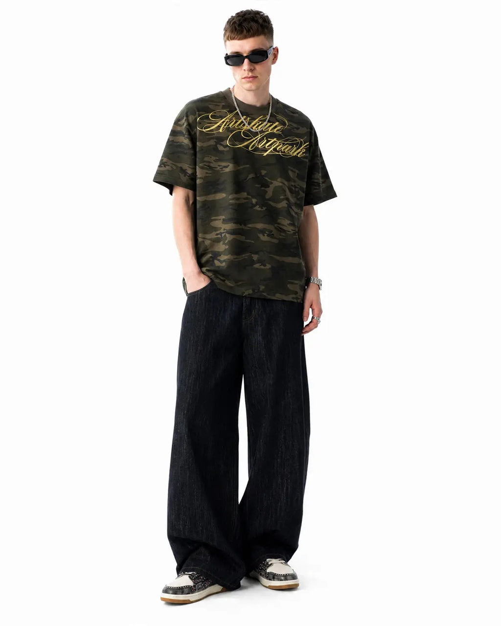 Embroidered Raw Baggy Jeans | Inflation Streetwear