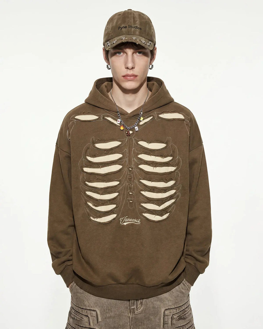 Distressed Ribcage Wash Hoodie | Inflation Streetwear
