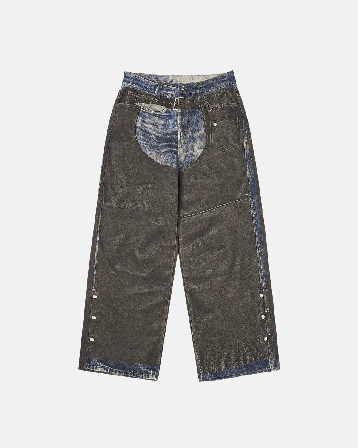 Colorblock Digital Printing Cotton Jeans | Inflation Streetwear
