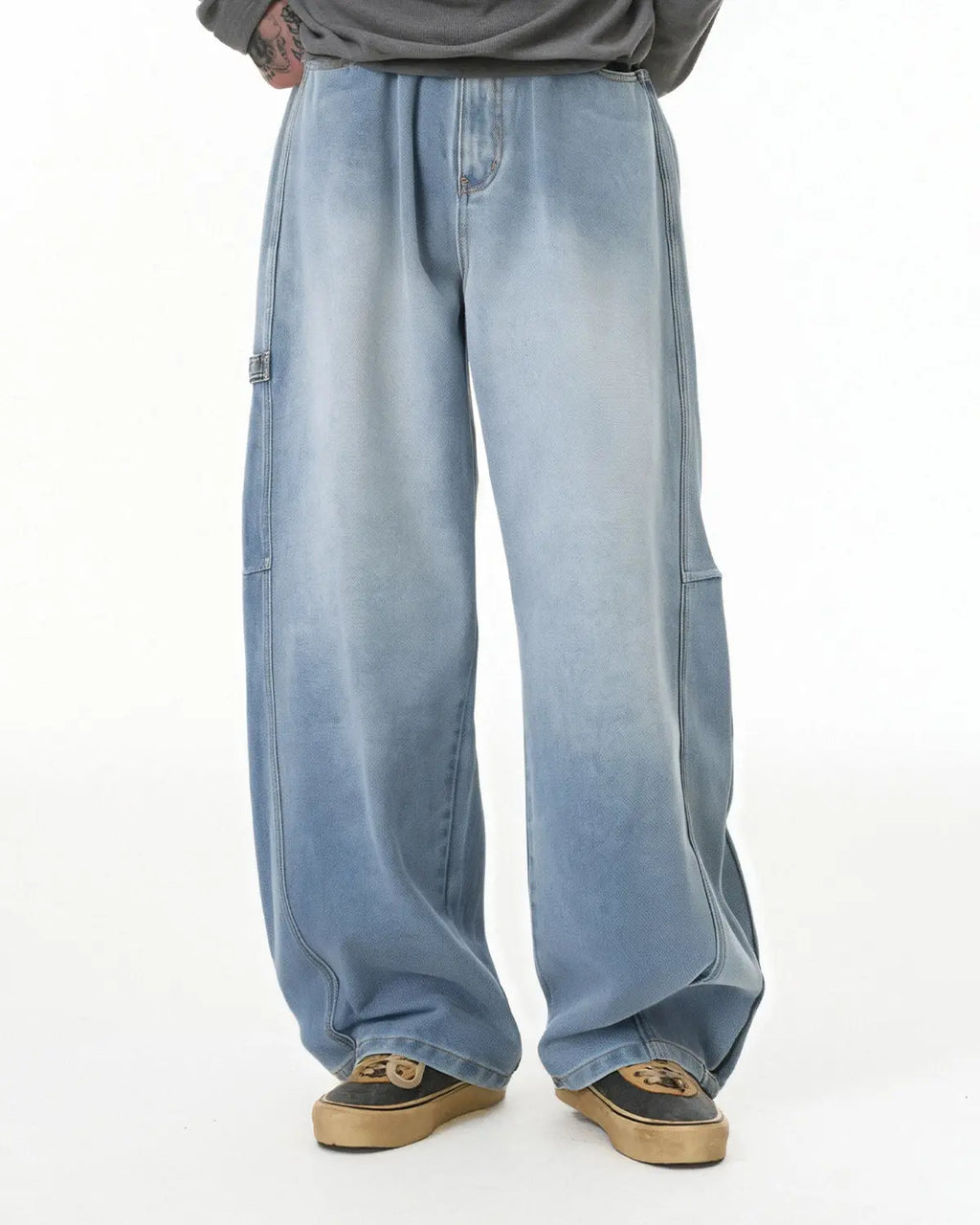 Distressed Baggy Cargo Jeans | Inflation Streetwear