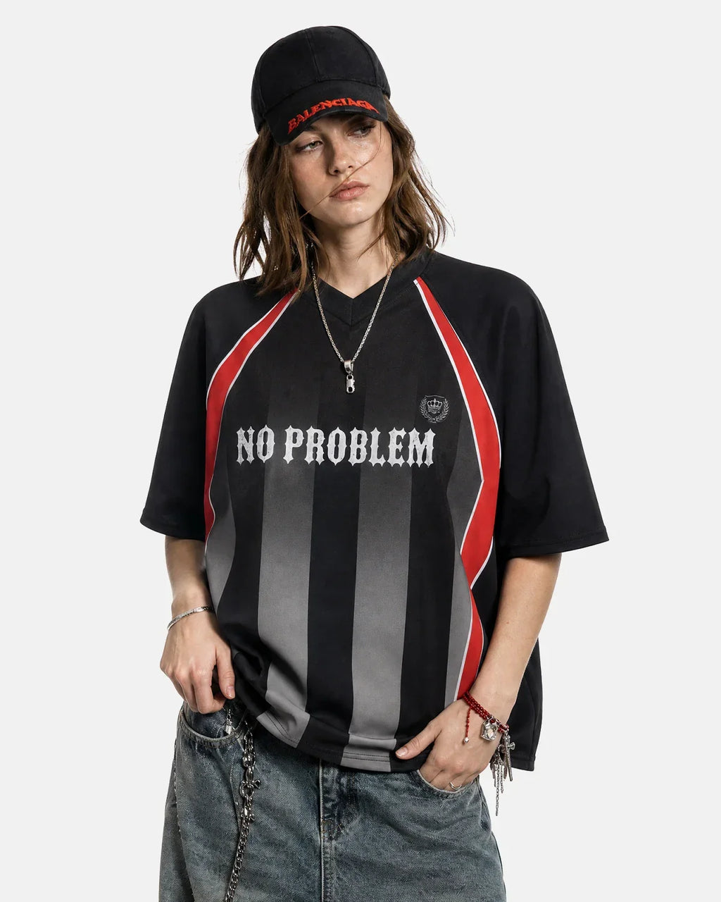 Color Block Letter Graphic Jersey Tee | Inflation Streetwear