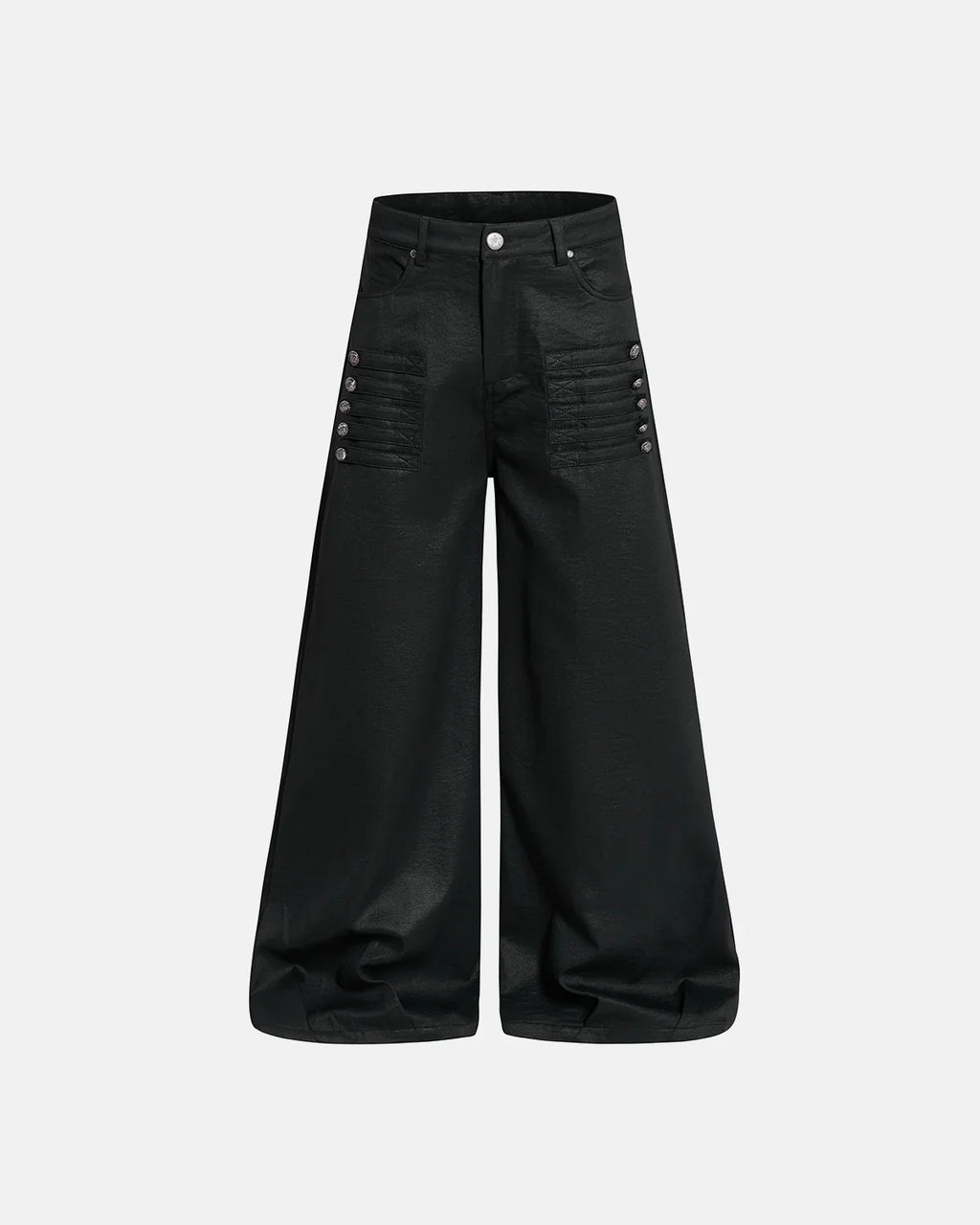 Black Graphic Wide Leg Pants | Inflation Streetwear