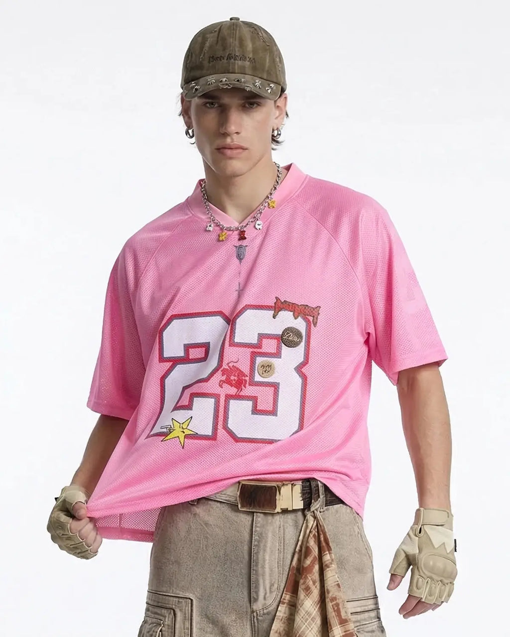 Number 23 Pink Mesh Jersey | Inflation Streetwear