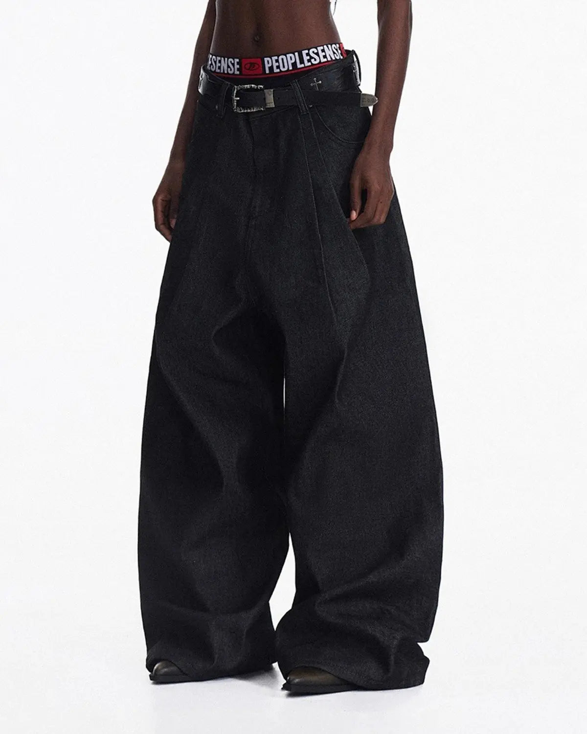 Heavyweight Baggy Raw Wide-Leg Jeans | Inflation Streetwear