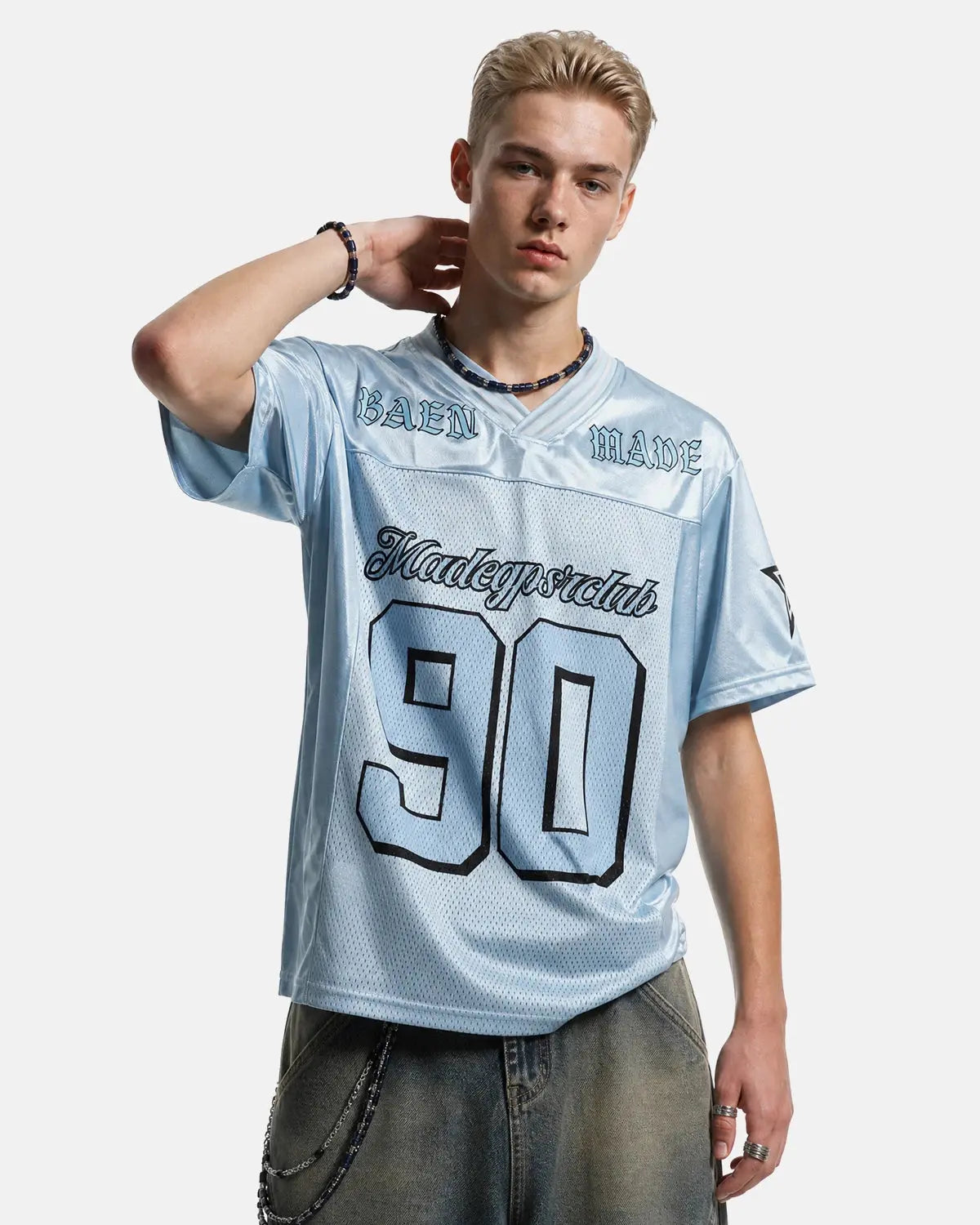 Mesh Patchwork Oversized Jersey | Inflation Streetwear