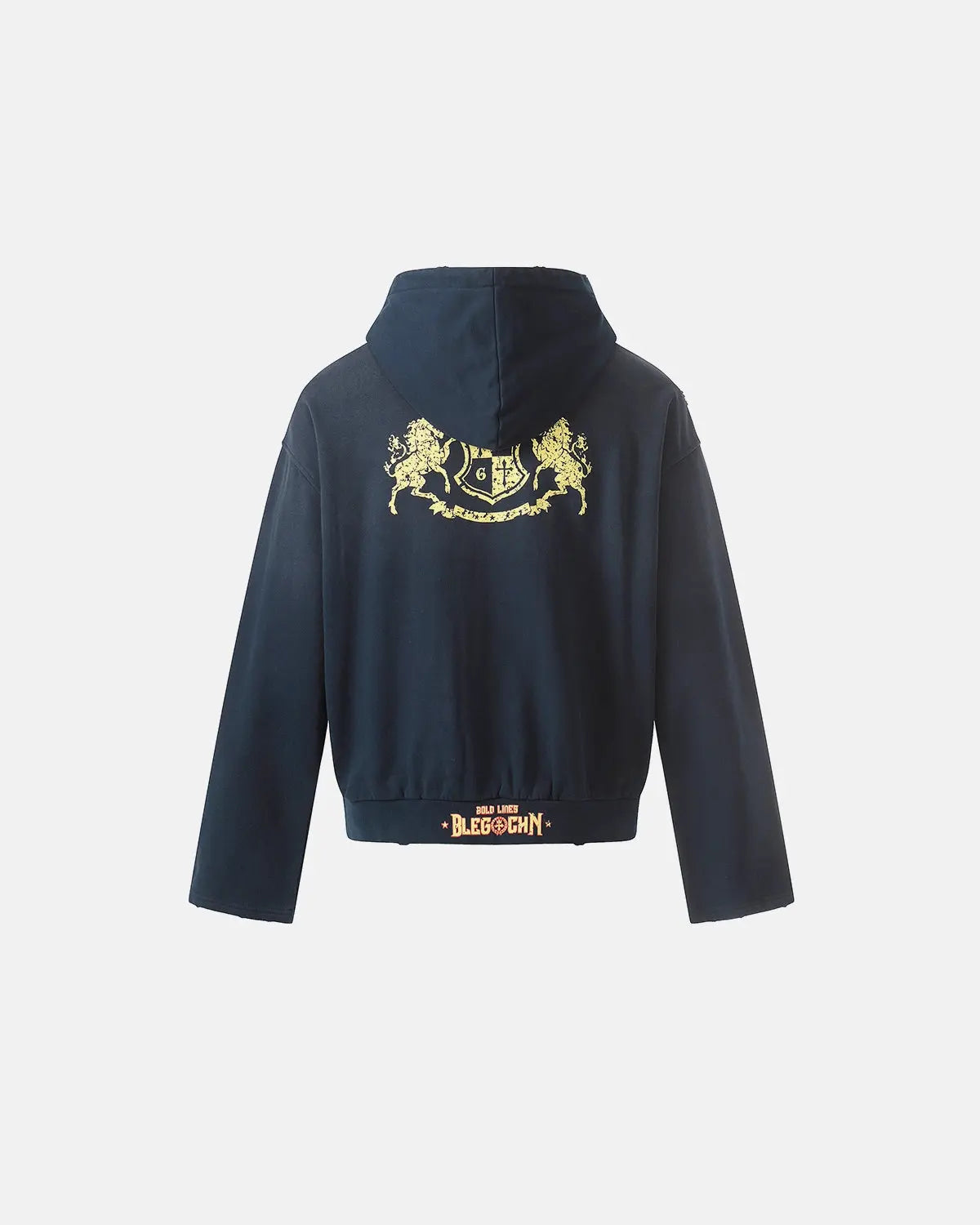 Distressed Washed Printed Zip Up Hoodies | Inflation Streetwear