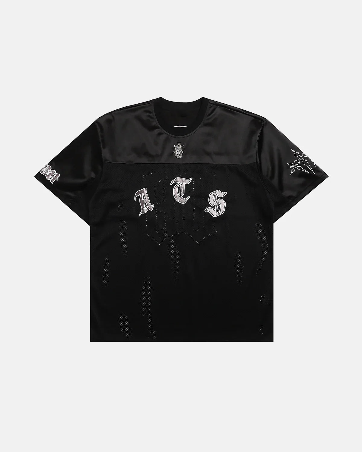 Gothic Embroidered Mesh Jersey | Inflation Streetwear