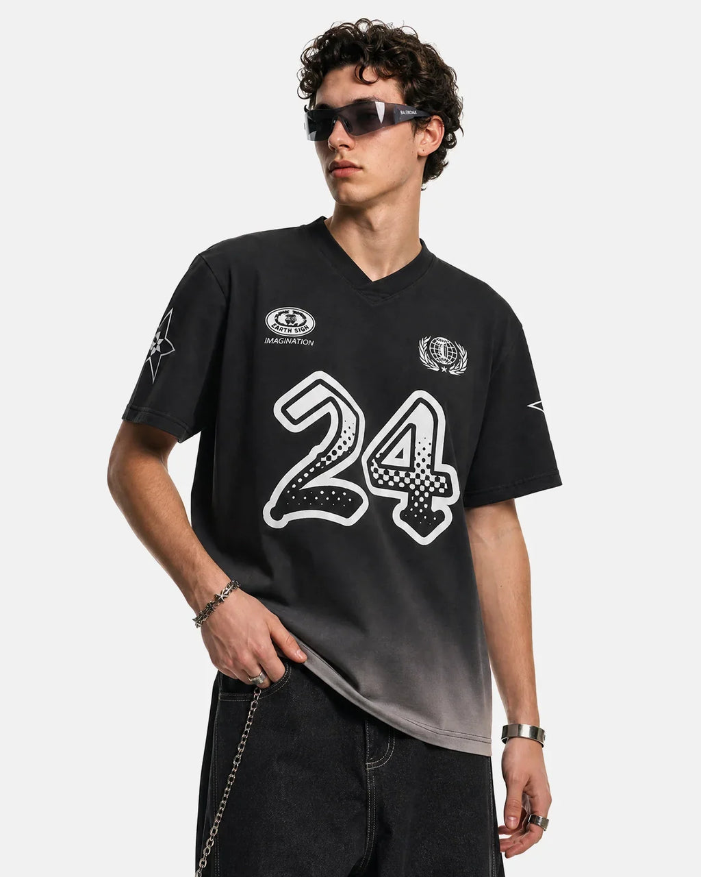 Gradient Number Graphic Jersey Tee | Inflation Streetwear
