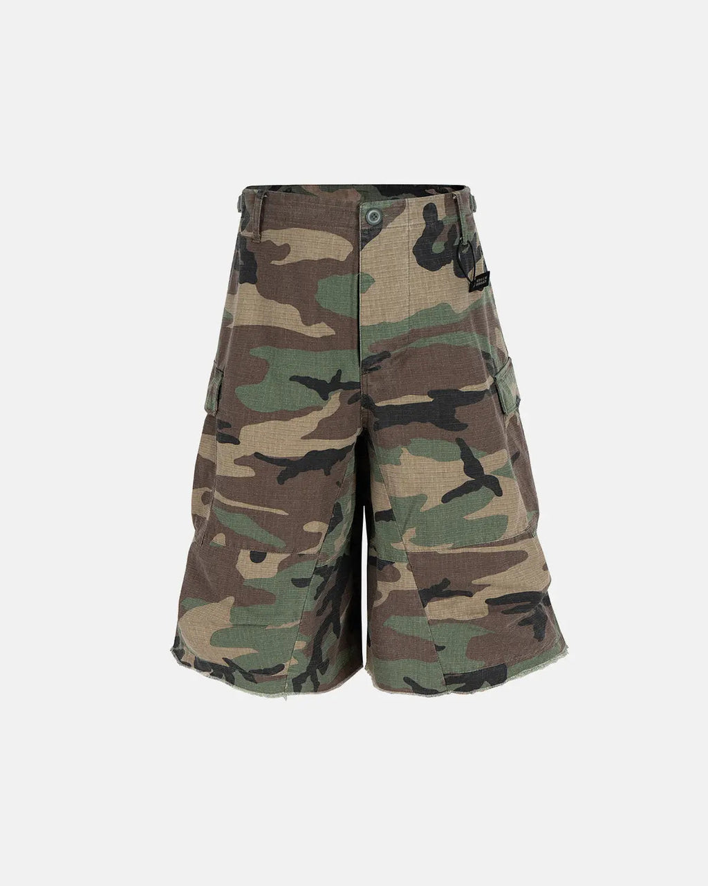 Oversized Camo Cargo Longline Shorts | Inflation Streetwear