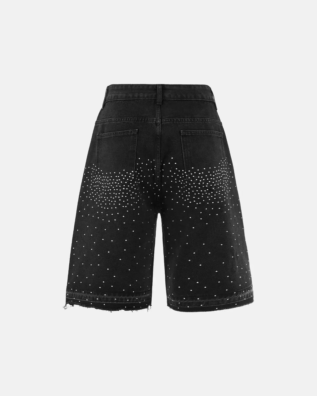 Rhinestone Straight Leg Jorts | Inflation Streetwear