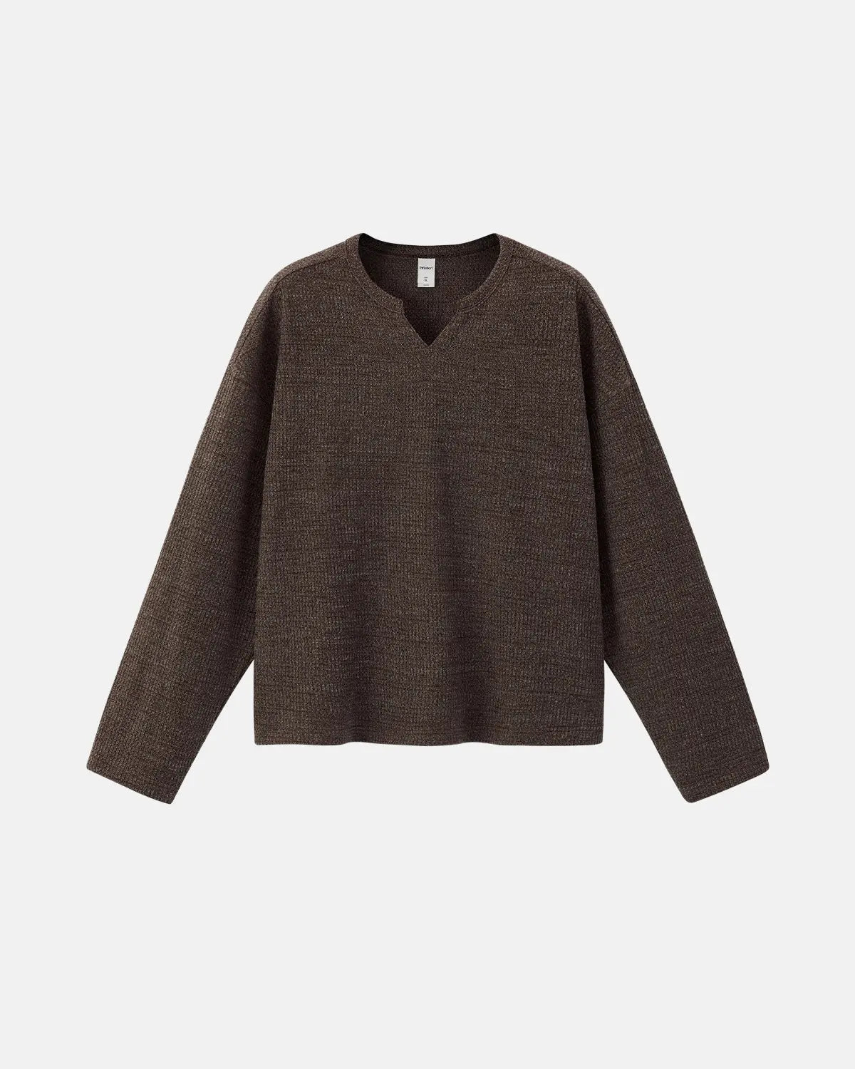 V-neck Long Sleeve Waffle Tees | Inflation Streetwear