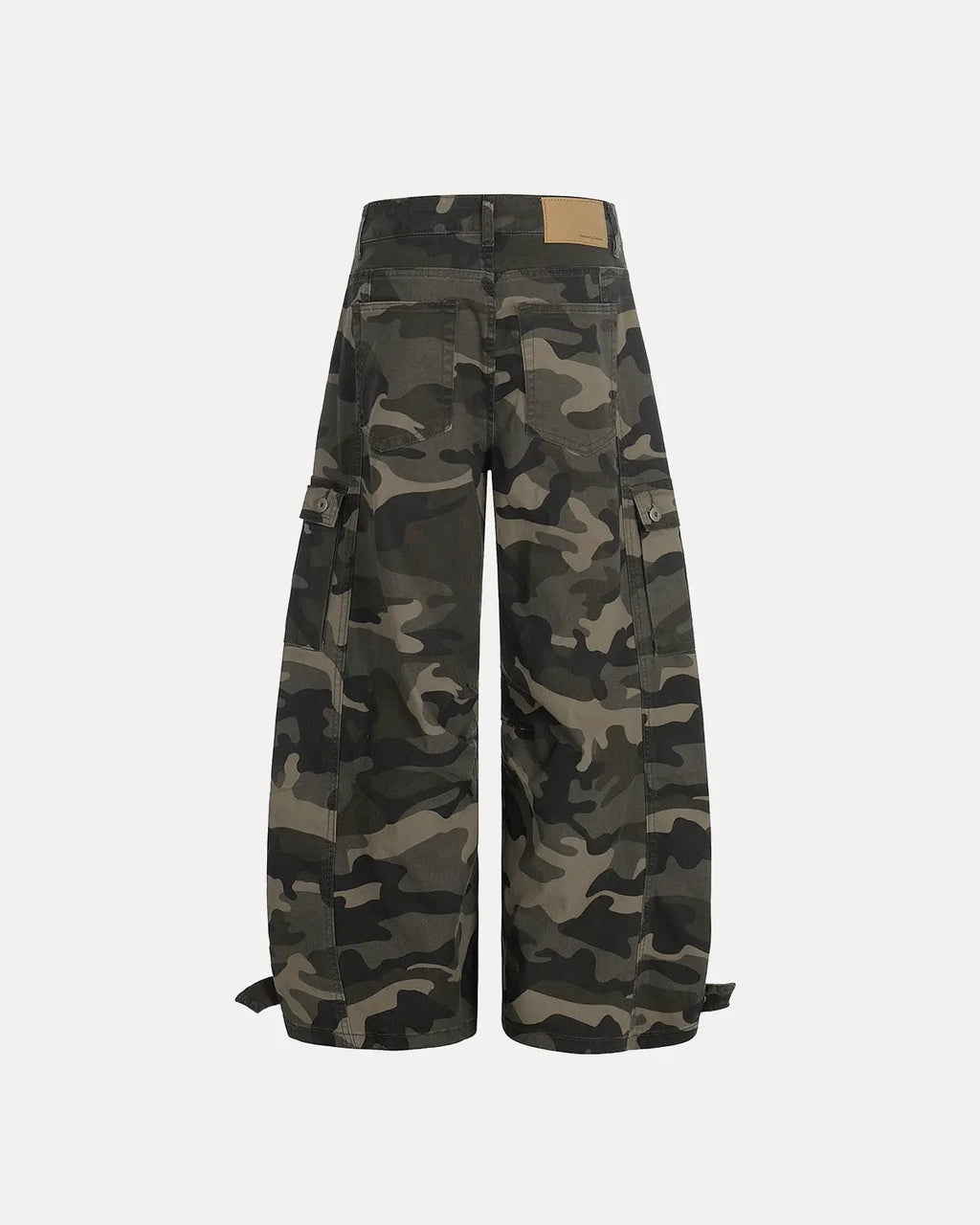 Multi-pockets Camo Barrel Cargo Pants | Inflation Streetwear