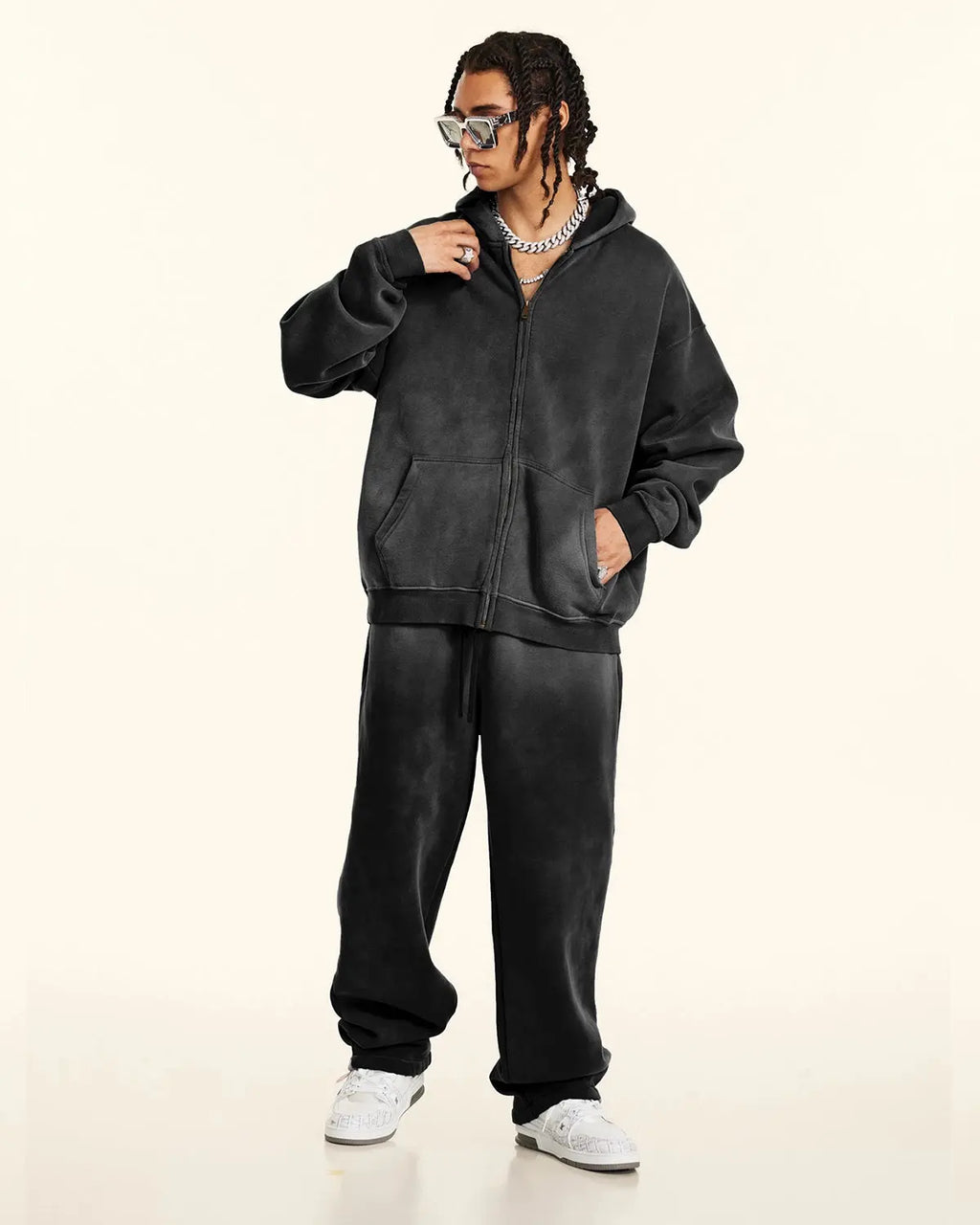 Straight-Leg Acid Wash Sweatpants | Inflation Streetwear