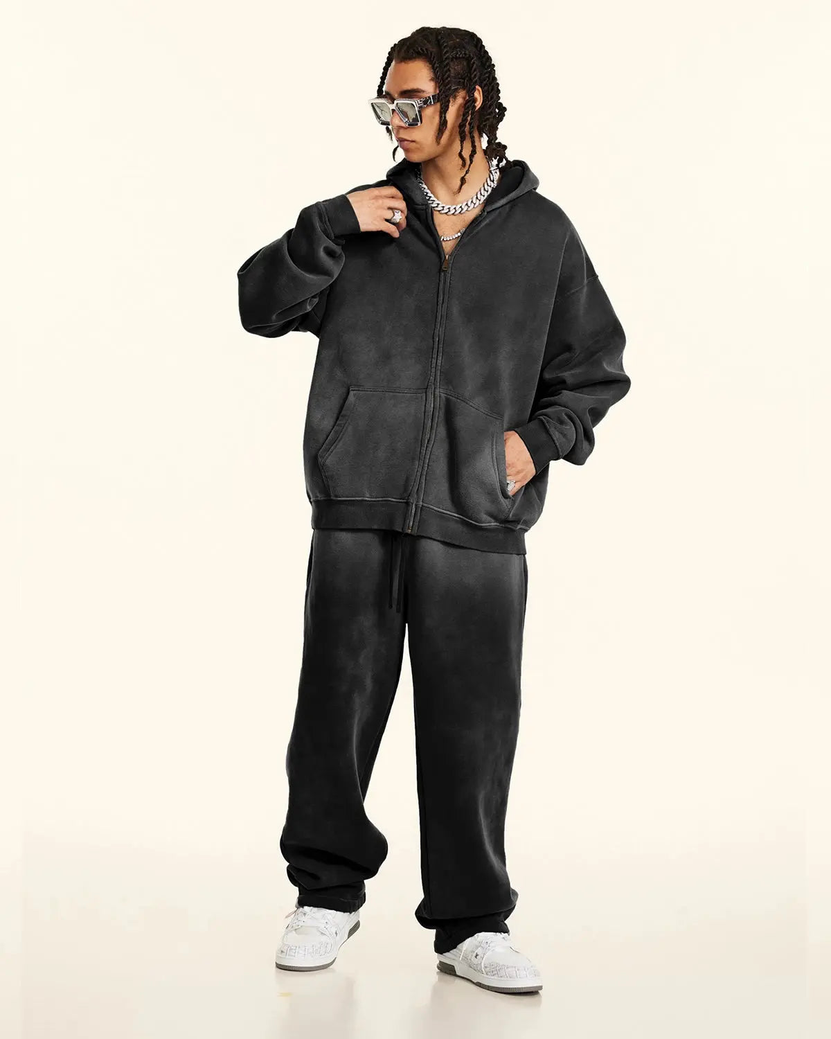 Straight-Leg Acid Wash Sweatpants | Inflation Streetwear