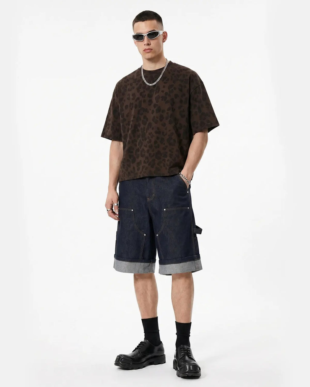 Leopard Print Boxy T-Shirt | Inflation Streetwear