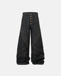 Stitching Button Up Baggy Jeans | Inflation Streetwear