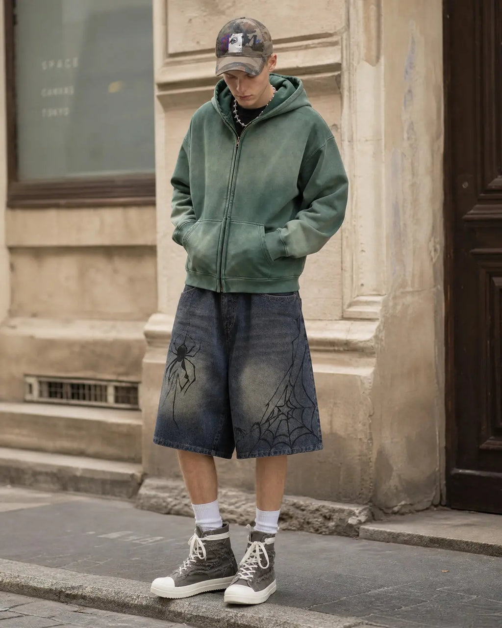 Spider Straight Leg Jorts | Inflation Streetwear